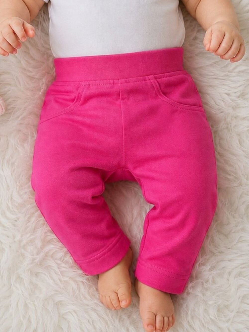 Pink Garanimals Faux Pocket Pants 0-3 Months Infant Girls Baby NB New Born Hot